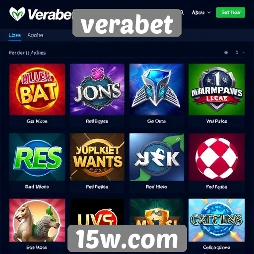 Análise da variedade de jogos disponíveis no site verabet