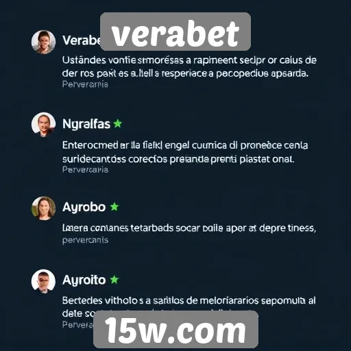 Feedback dos usuários sobre a experiência no verabet